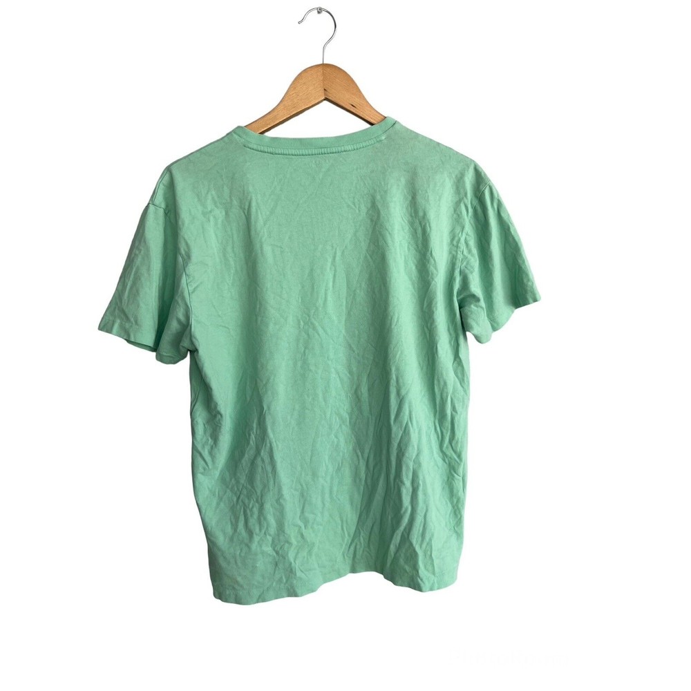 Polo Ralph Lauren Mint Green Pink logo Mens Short Sleeve Shirt Size Medium - Picture 2 of 8